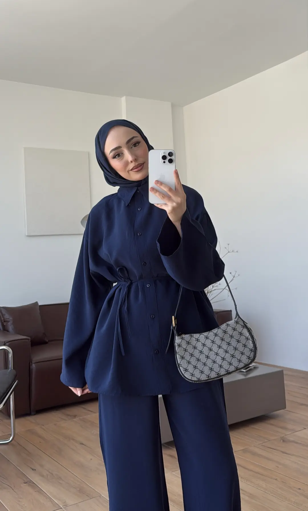 Tencel Bağlamalı Takım Lacivert