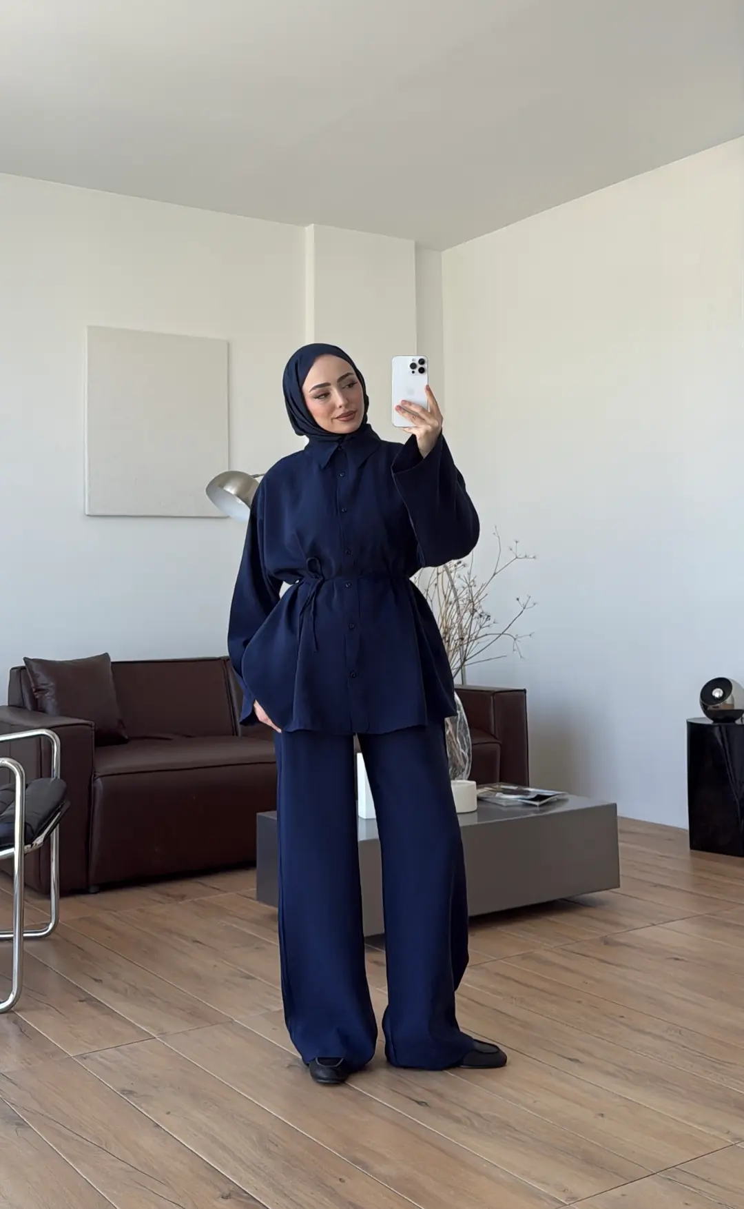 Tencel Bağlamalı Takım Lacivert