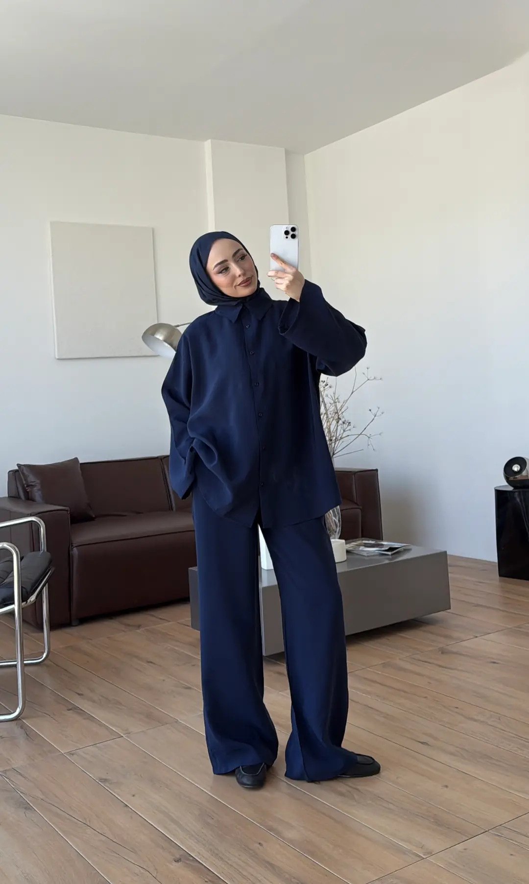 Tencel Bağlamalı Takım Lacivert