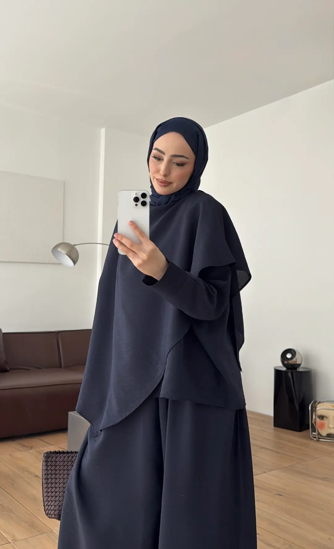 Pelerinli Takım Lacivert