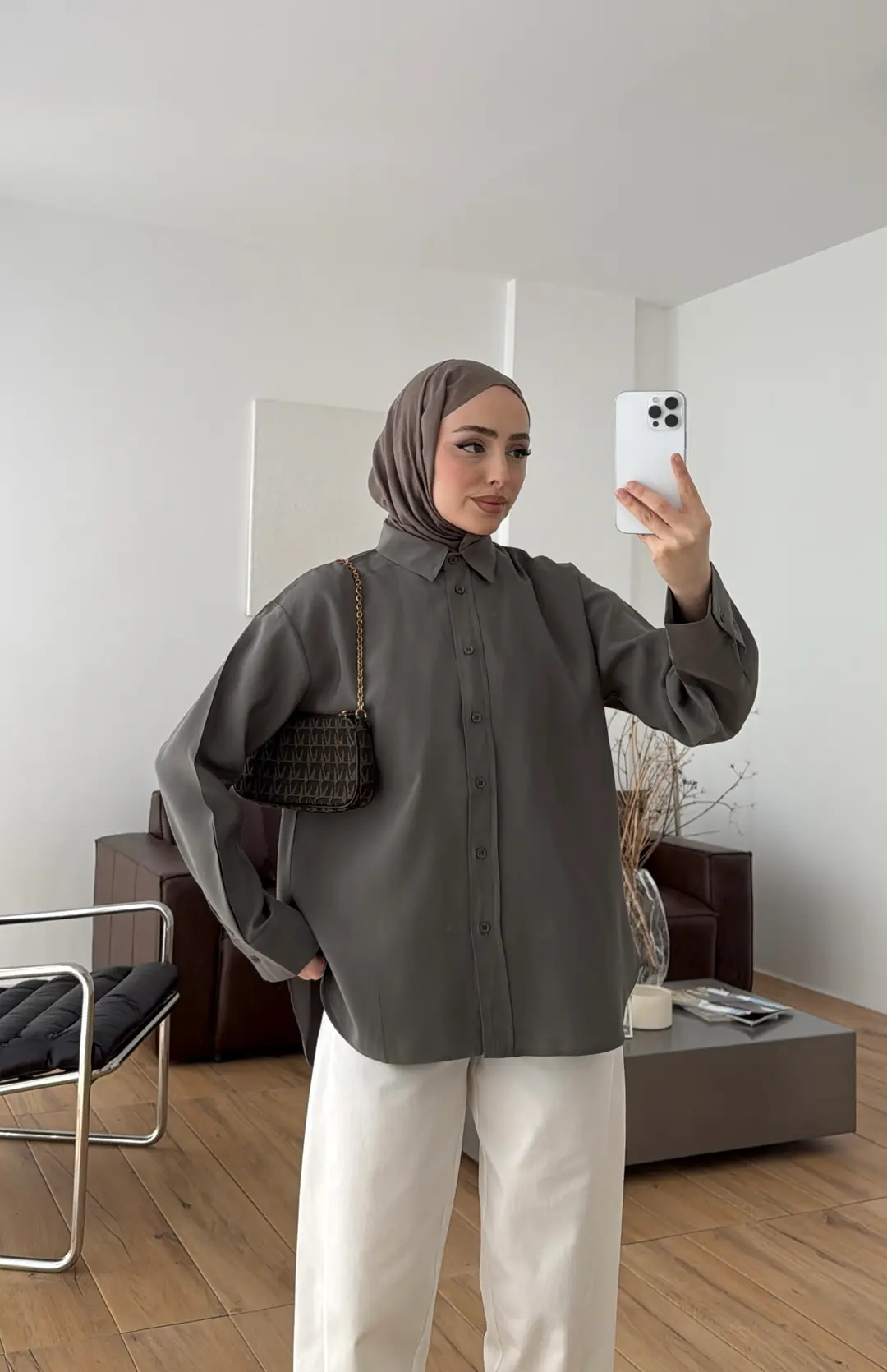 Modal Gömlek Küf Yeşili