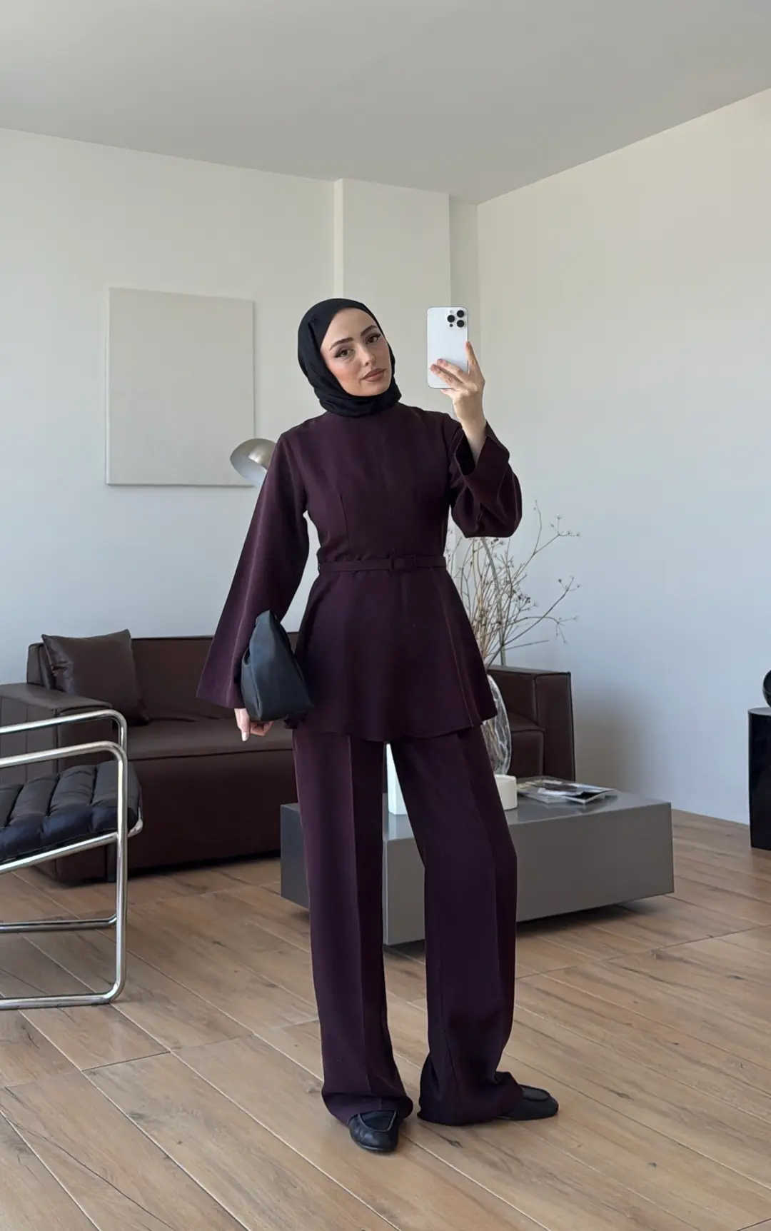Kemerli Volanlı Takım Mürdüm