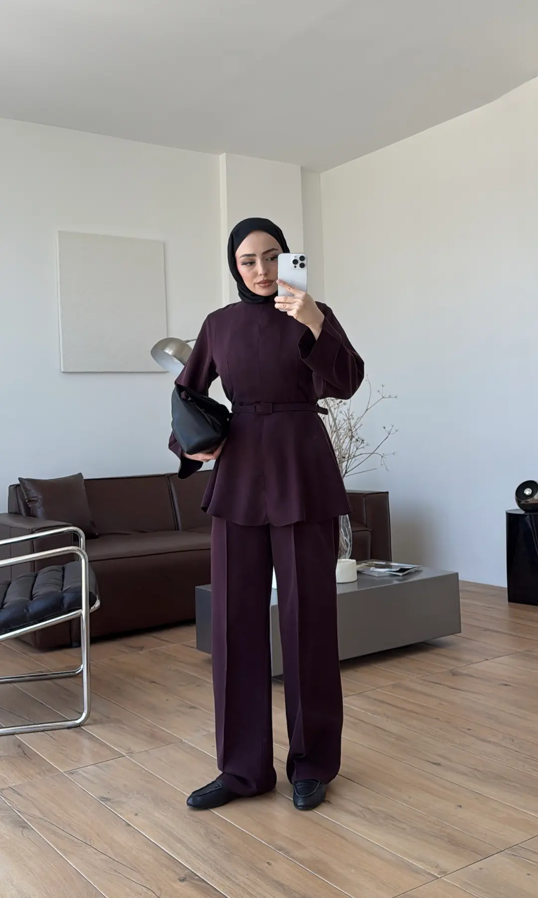 Kemerli Volanlı Takım Mürdüm