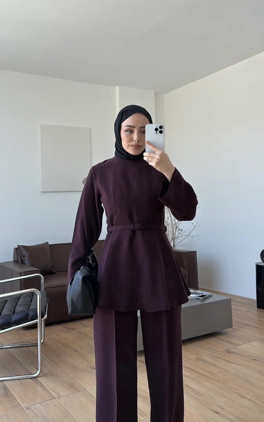 Kemerli Volanlı Takım Mürdüm