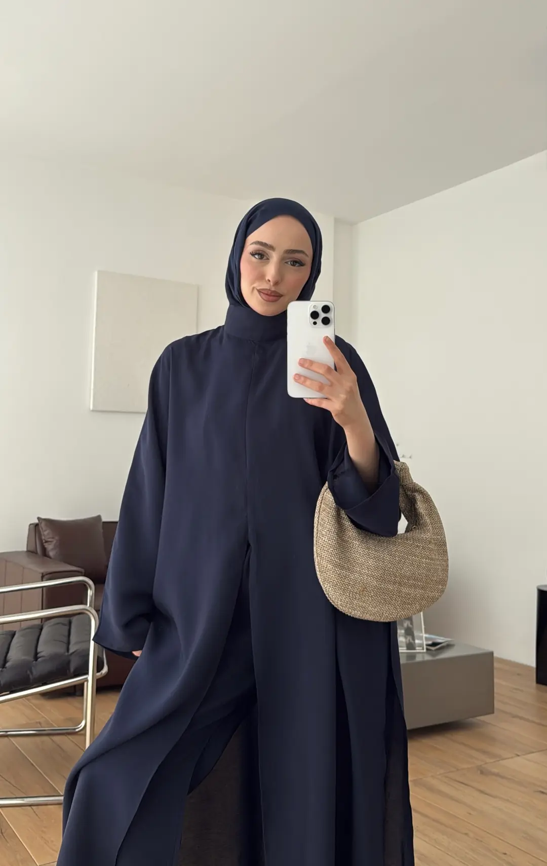 Sofia Yırtmaç Detay Takım Lacivert