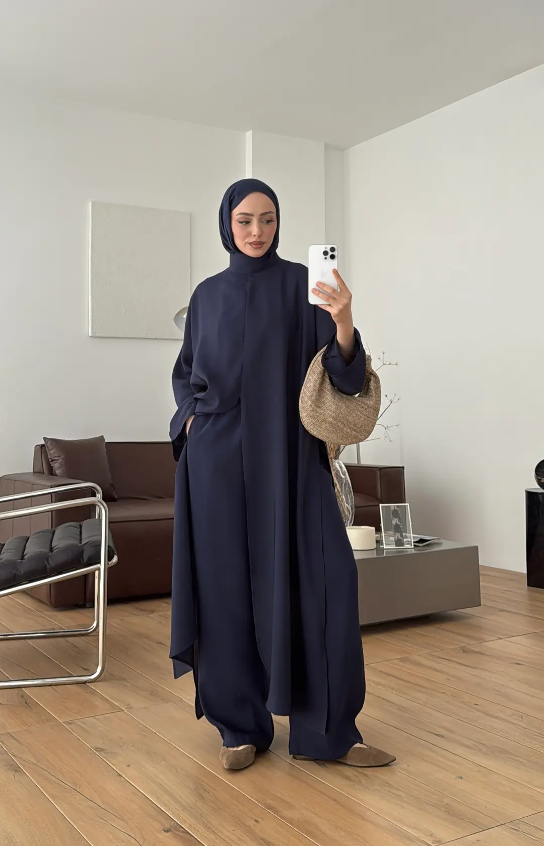 Sofia Yırtmaç Detay Takım Lacivert