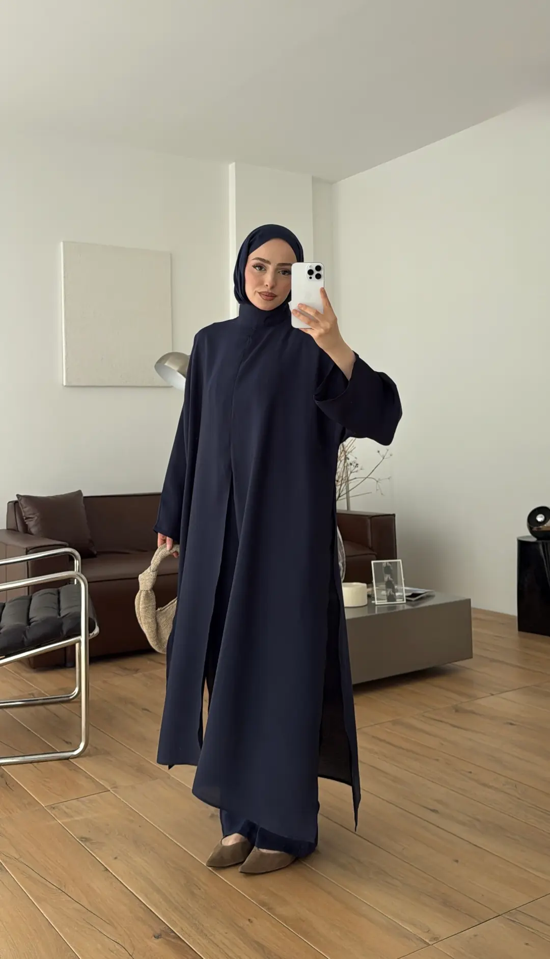 Sofia Yırtmaç Detay Takım Lacivert