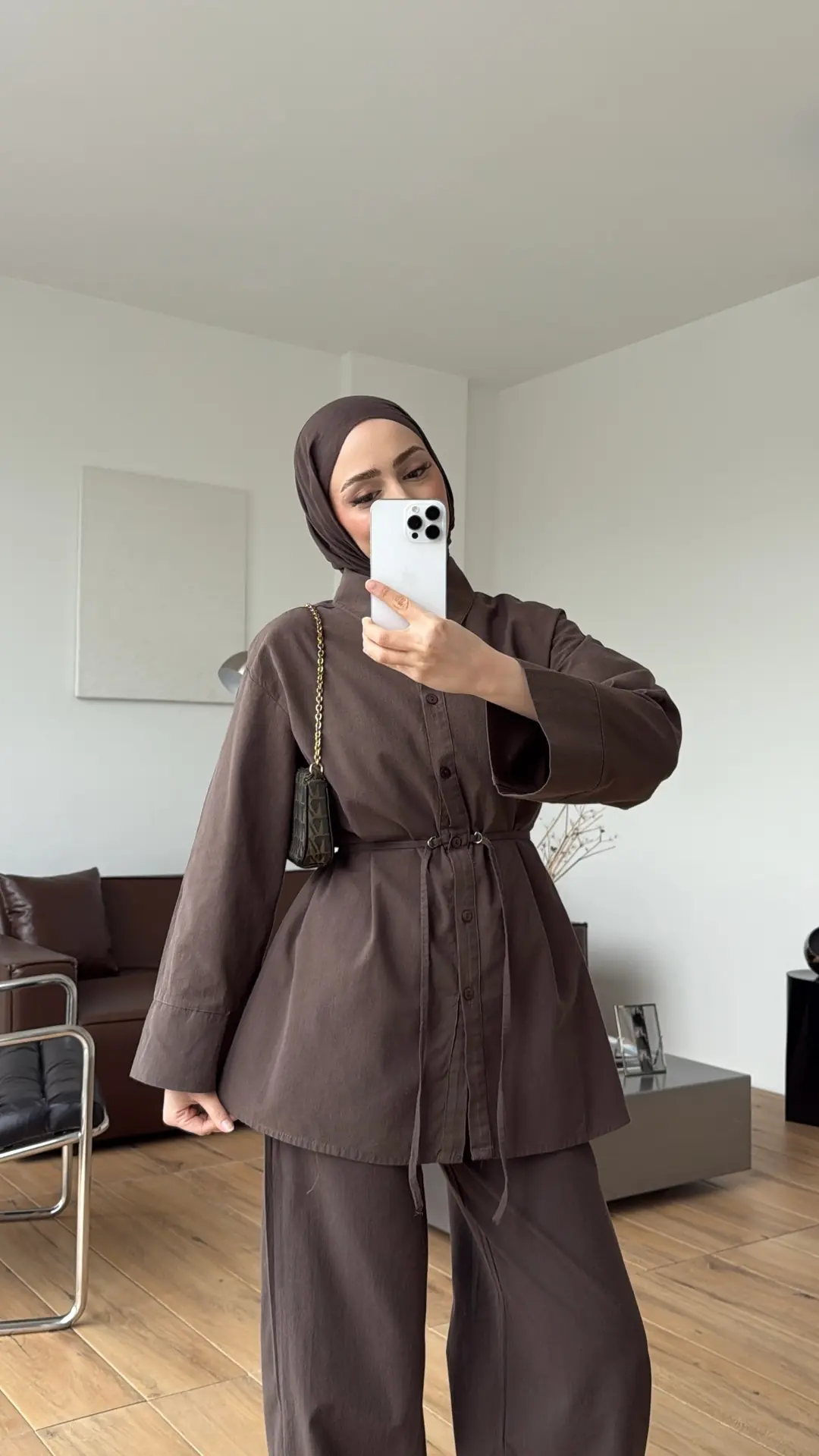 Beli Biye Detay Takım Kahve