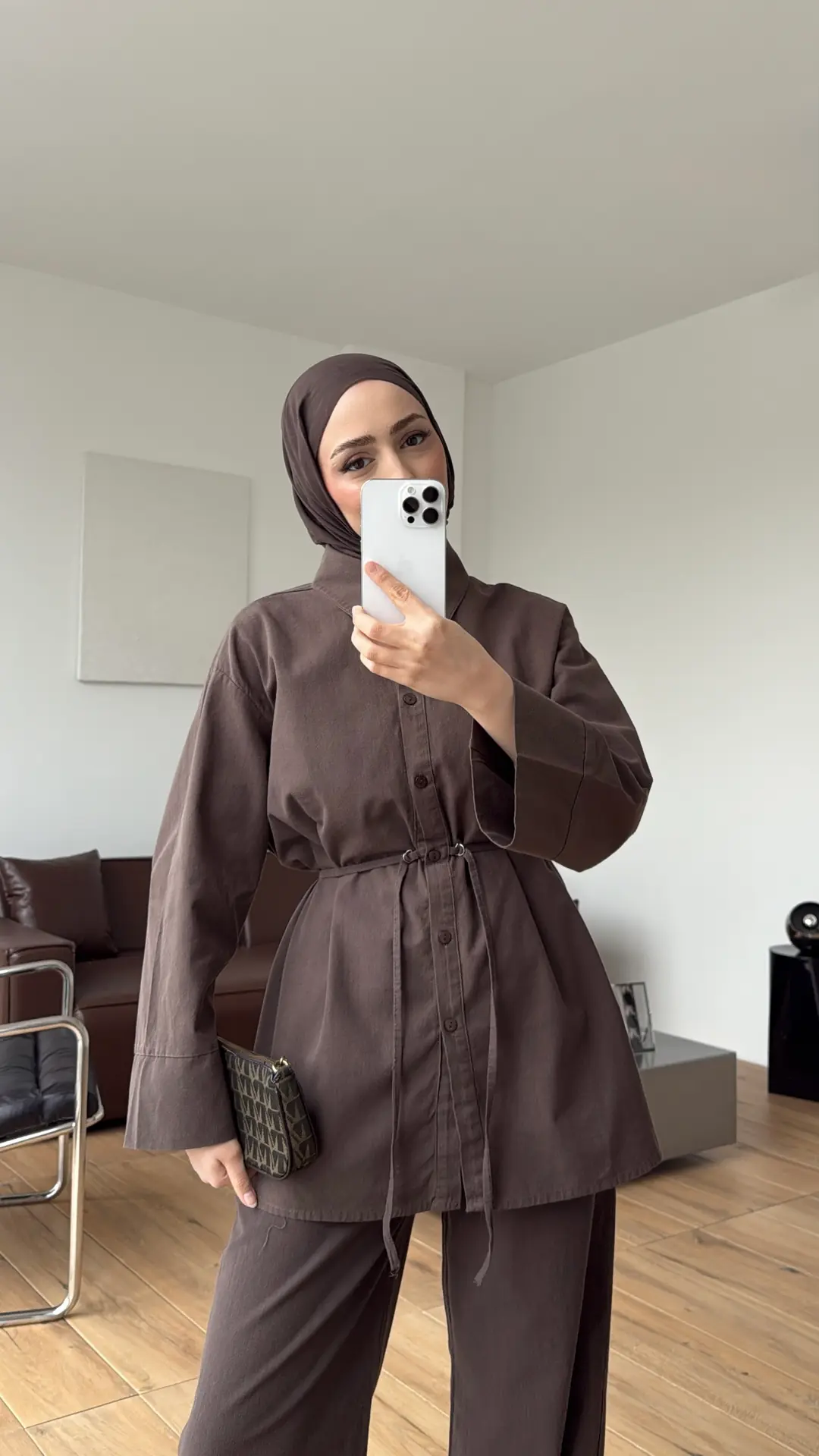 Beli Biye Detay Takım Kahve