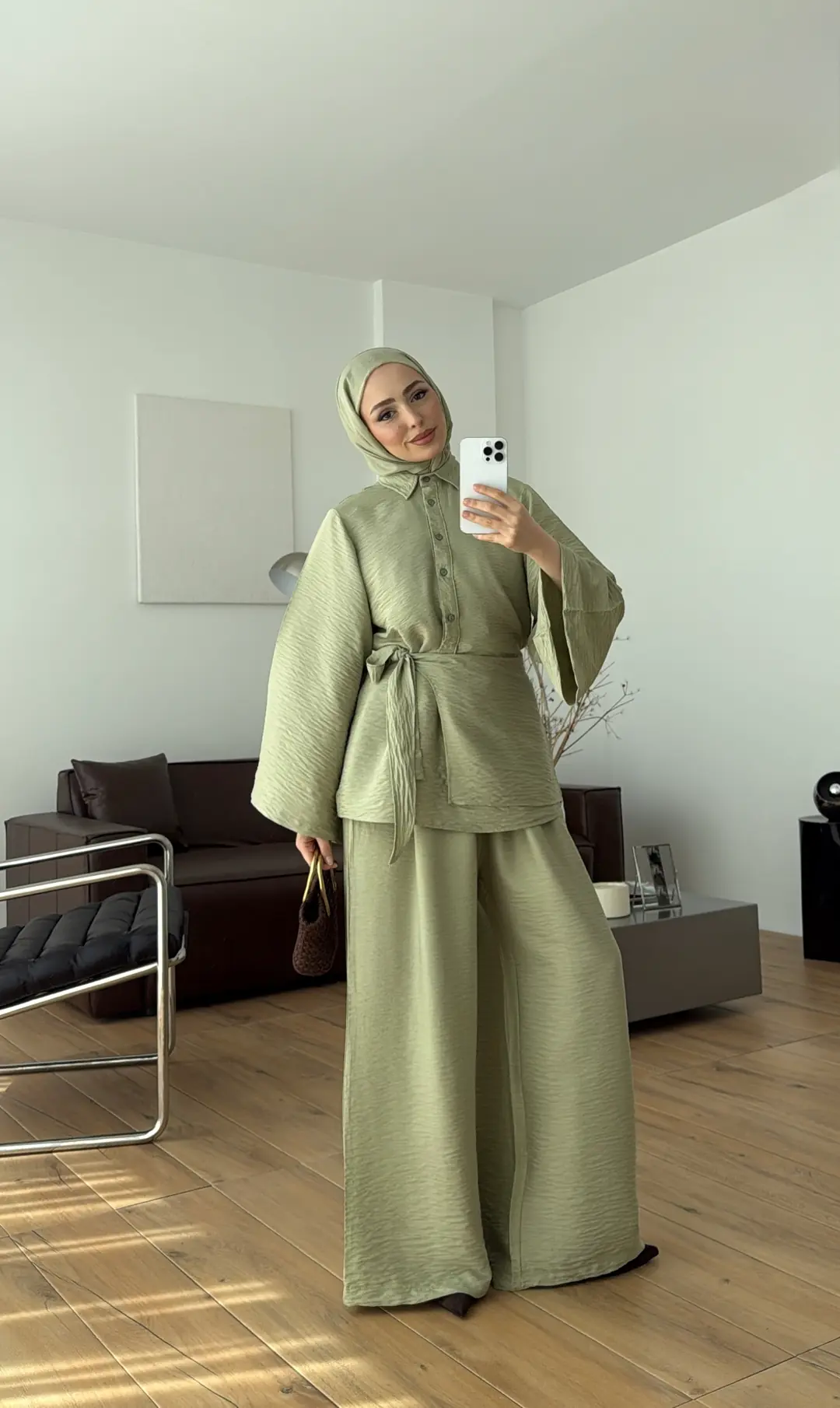 Risa Bel Detay Takım Mint Yeşili