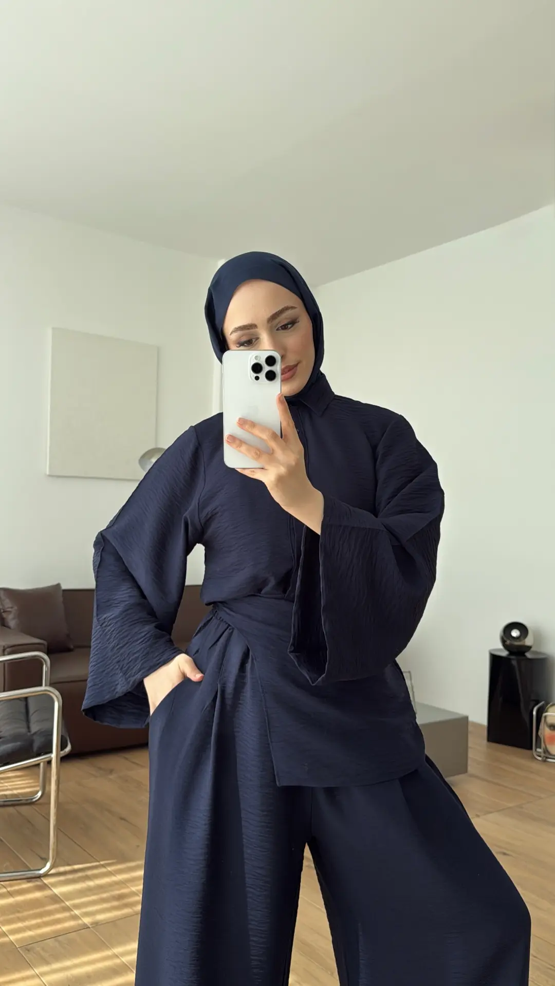 Risa Bel Detay Takım Lacivert