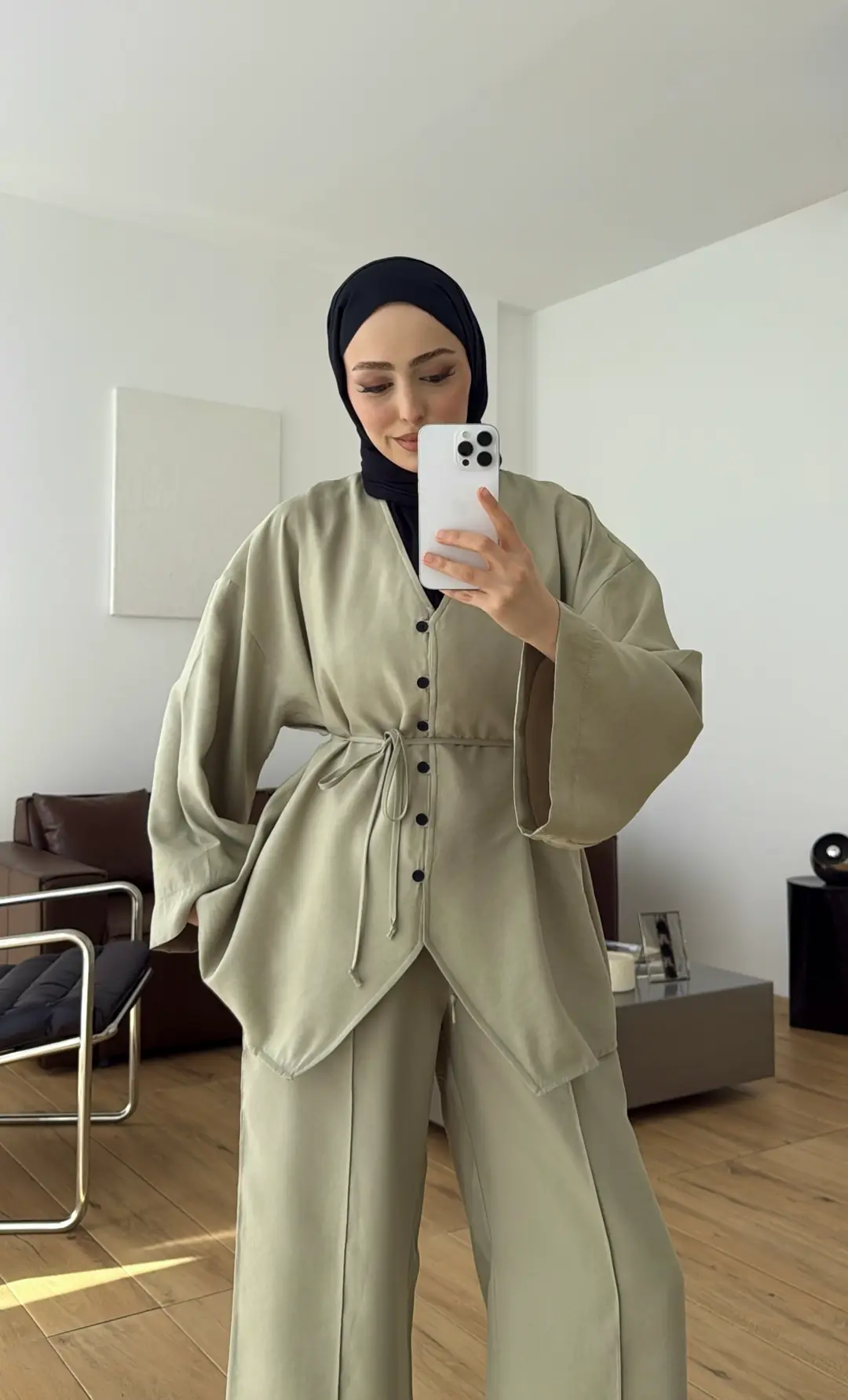 Düğmeli Takım Mint