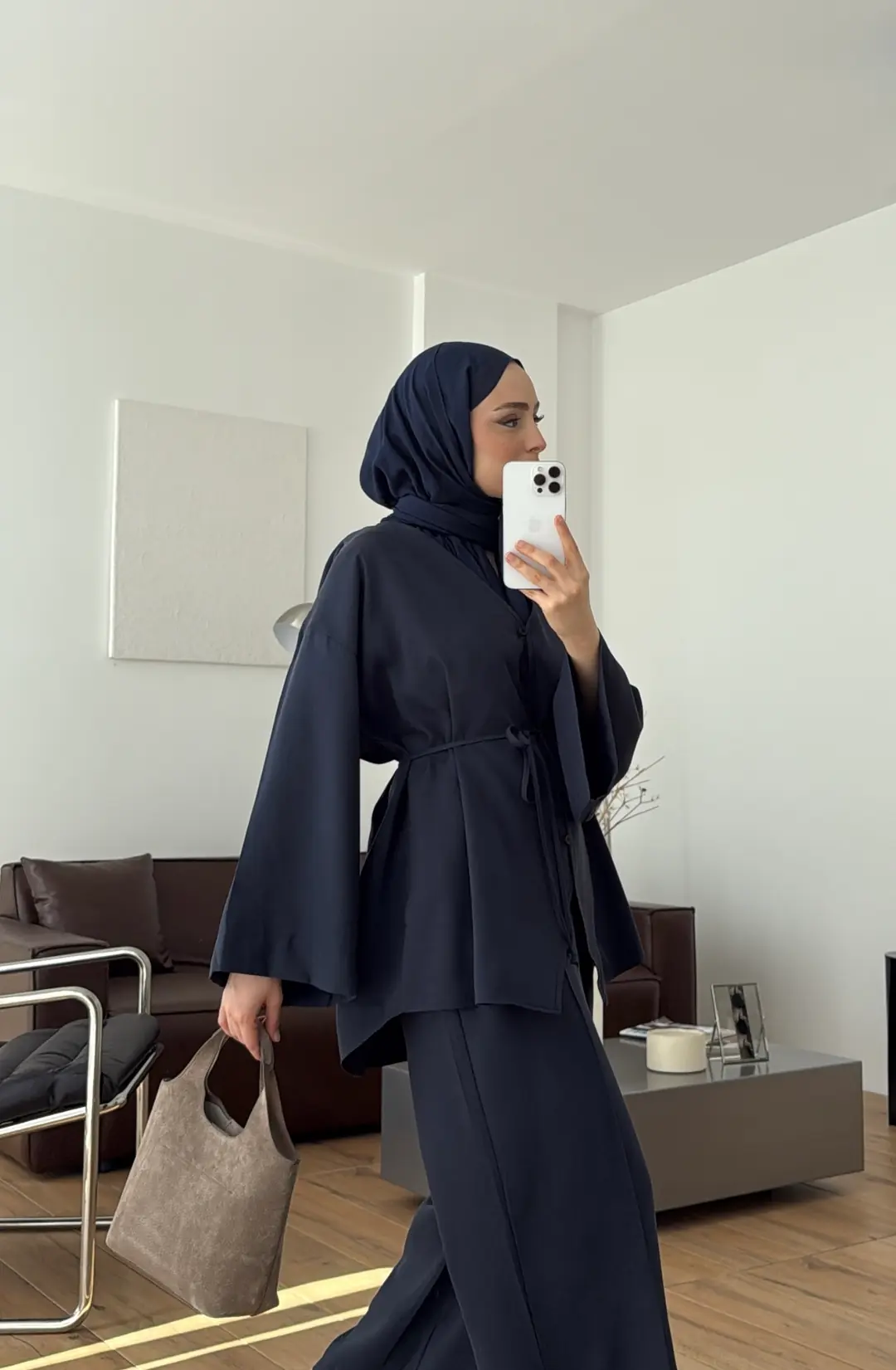 Düğmeli Takım Lacivert