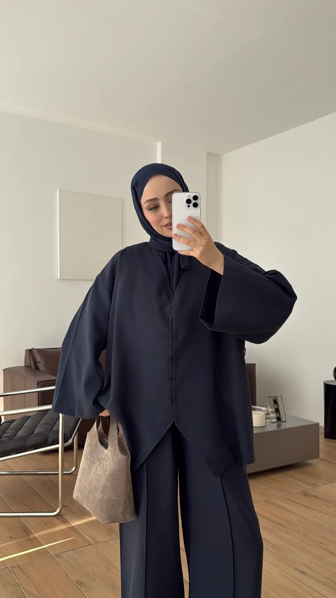 Düğmeli Takım Lacivert