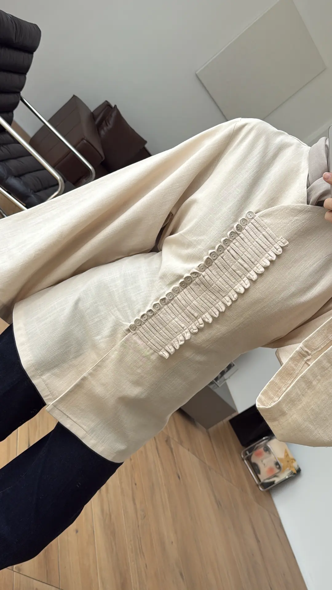 Vera Tasarım Keten Bluz Natural