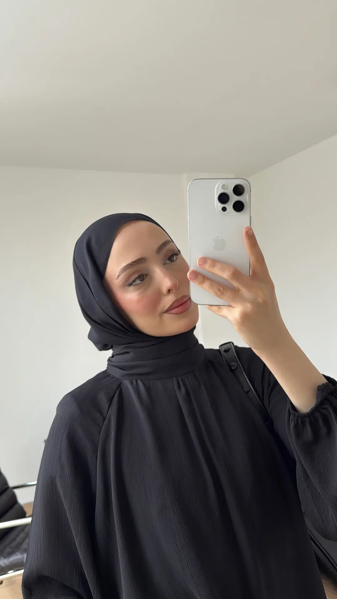 Krinkıl Atkılı Bluz Siyah