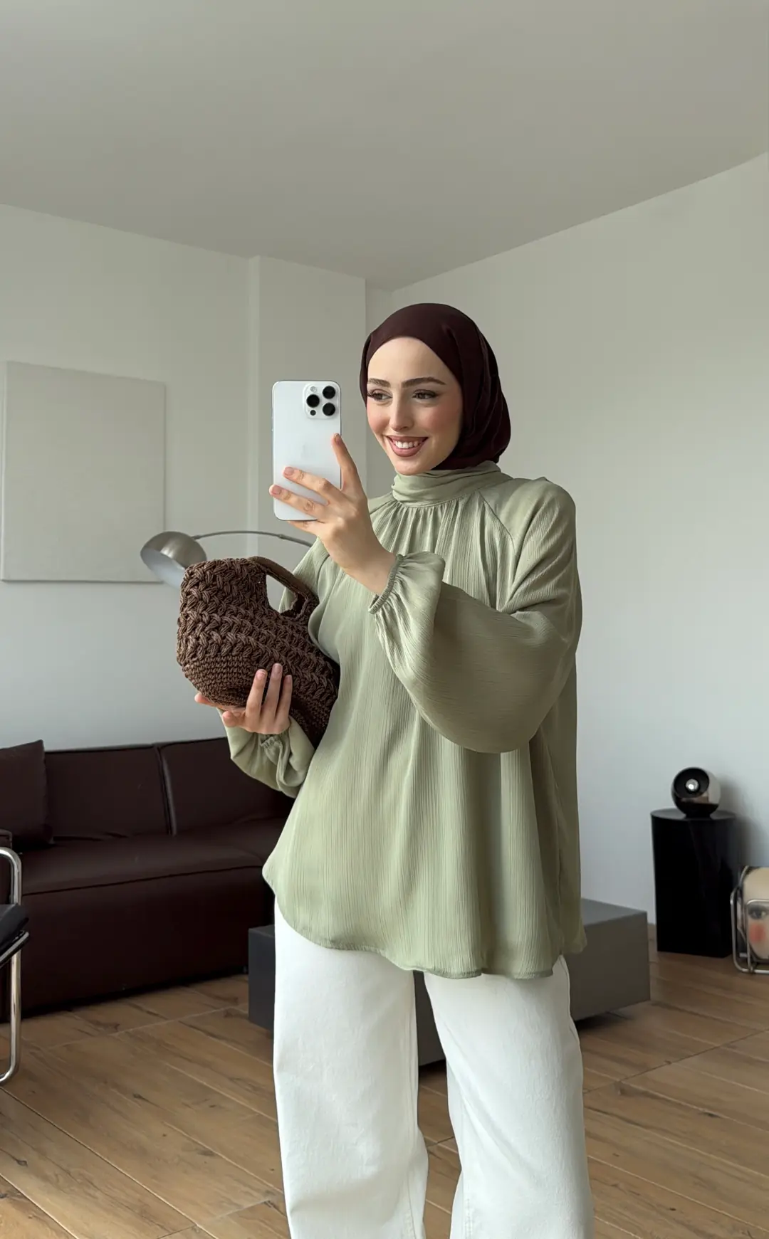Krinkıl Atkılı Bluz Mint