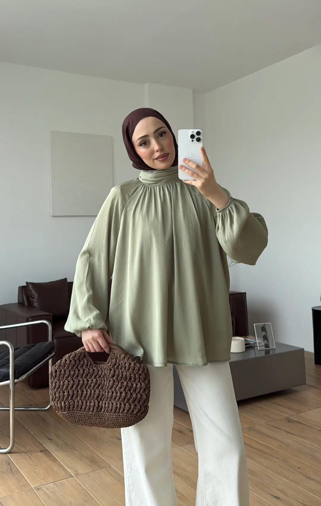 Krinkıl Atkılı Bluz Mint