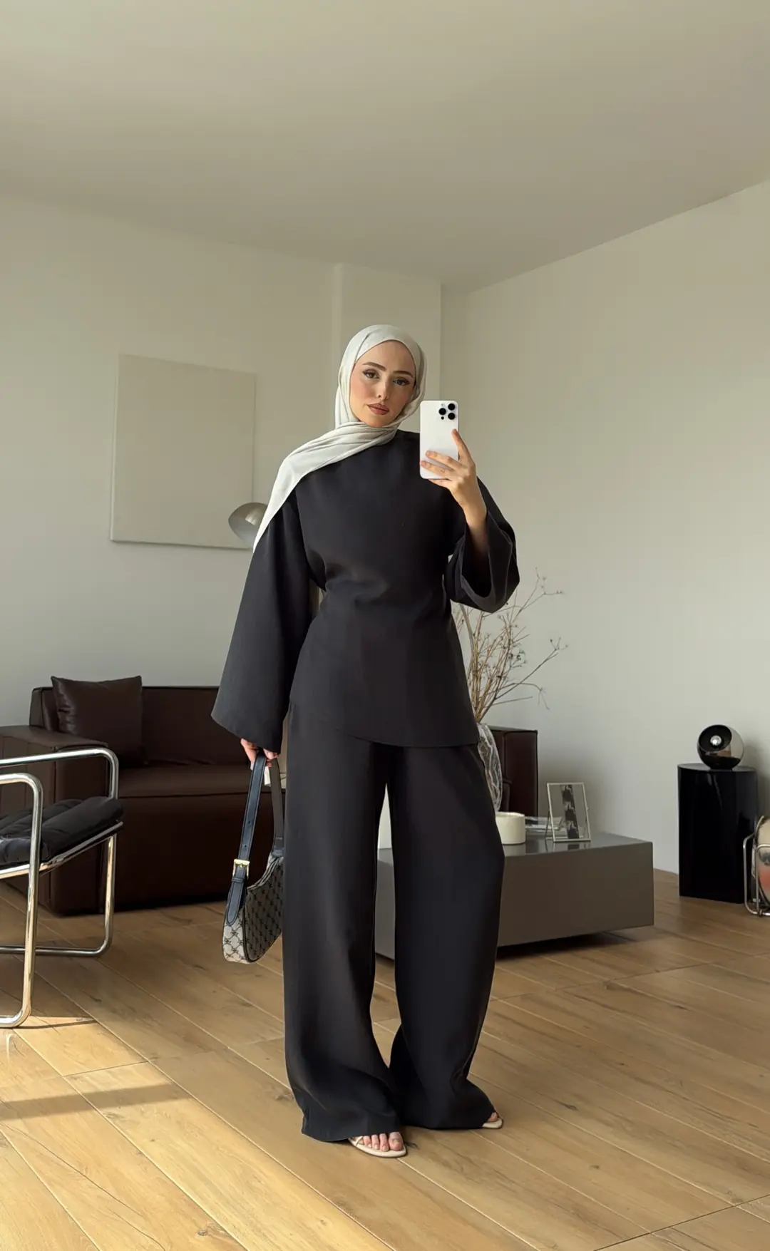 Pervazlı Arkadan Bağcıklı Takım Antrasit