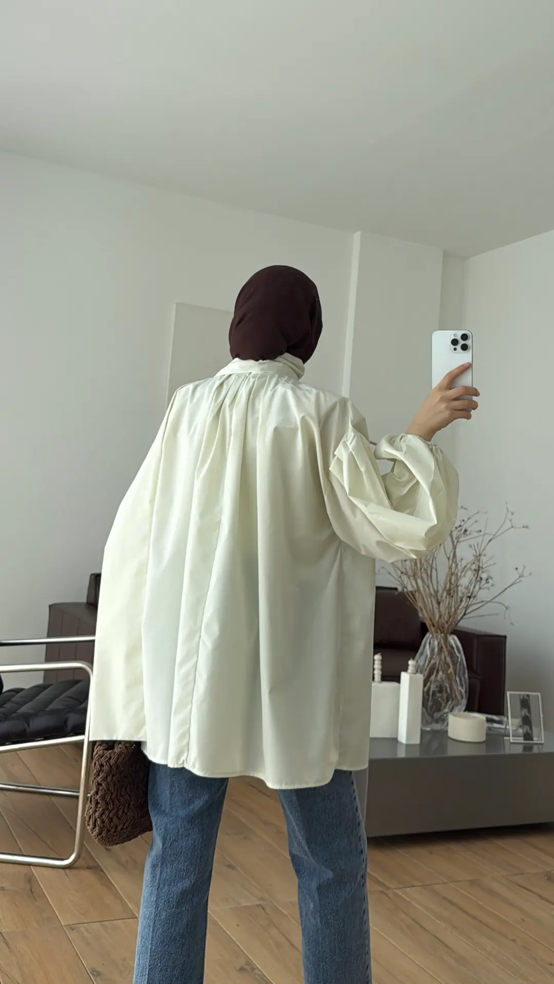 Şallı Pileli Bluz