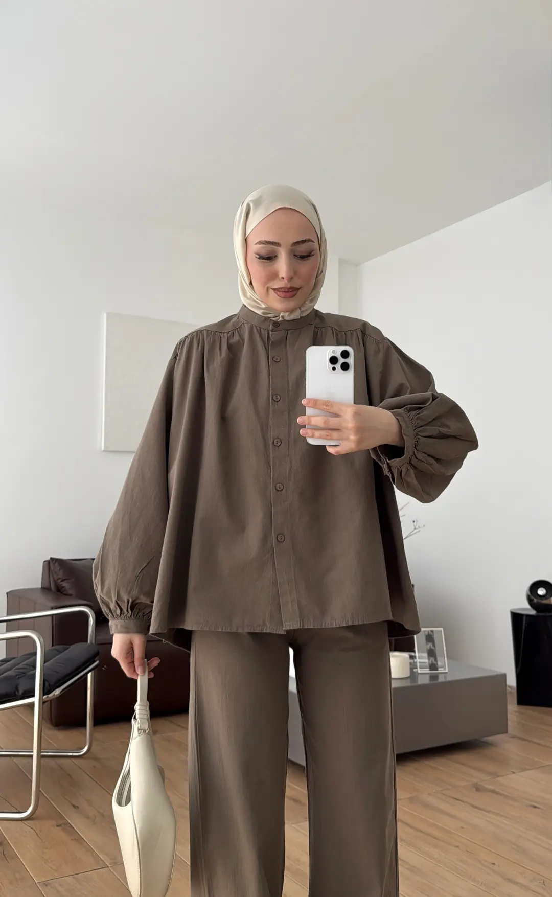 Keten Büzgülü Takım Haki