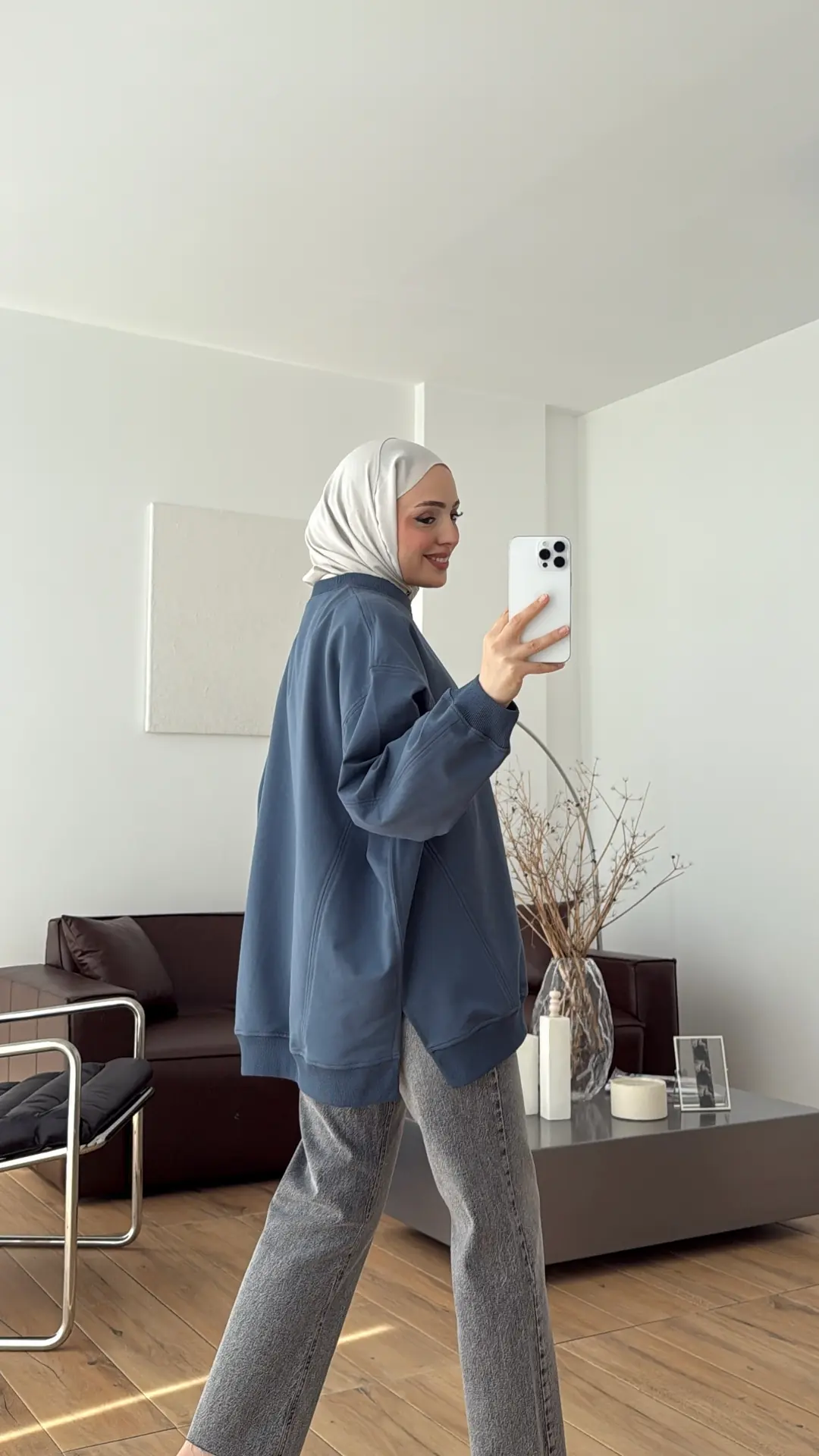 İki İplik Sweat Lacivert