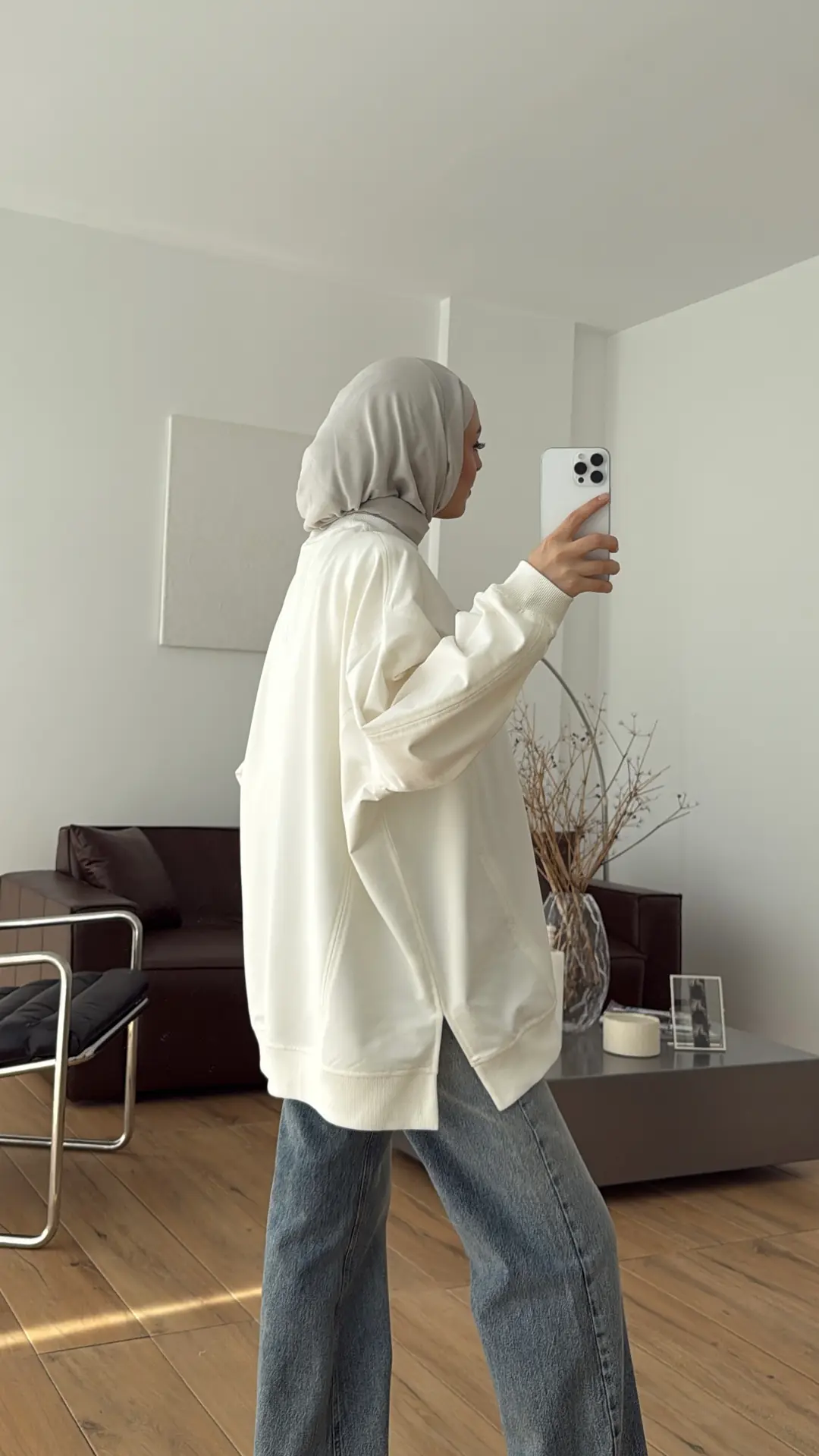 İki İplik Sweat Ekru