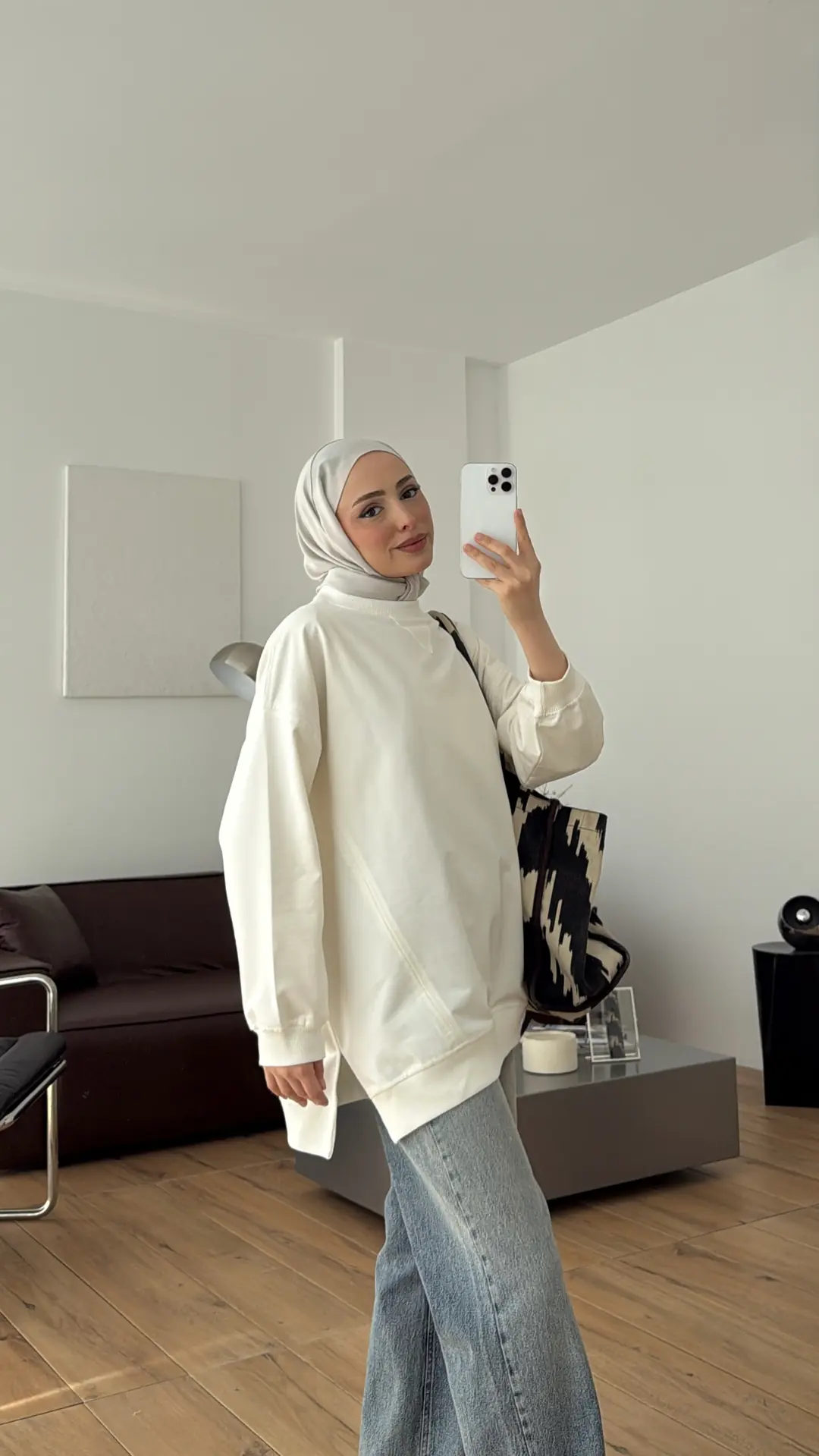 İki İplik Sweat Ekru