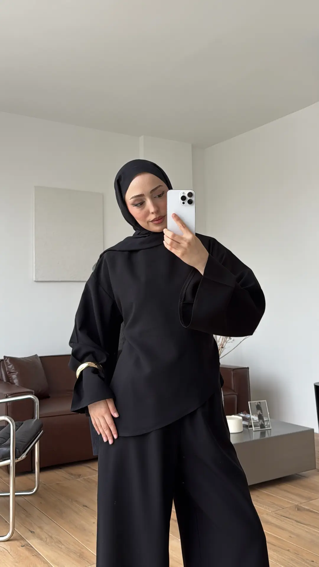 Asimetrik Kesim Takım Siyah