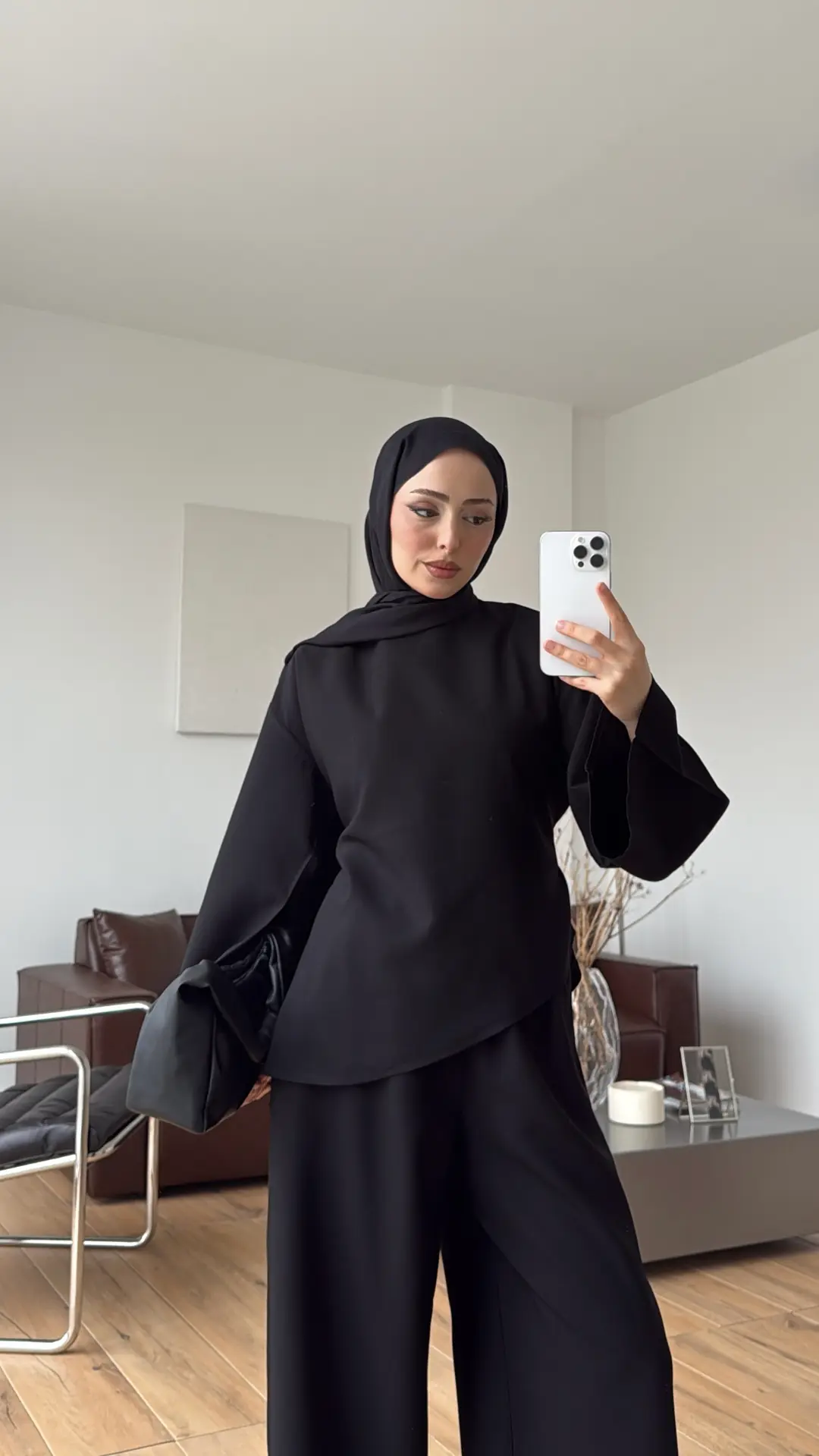 Asimetrik Kesim Takım Siyah