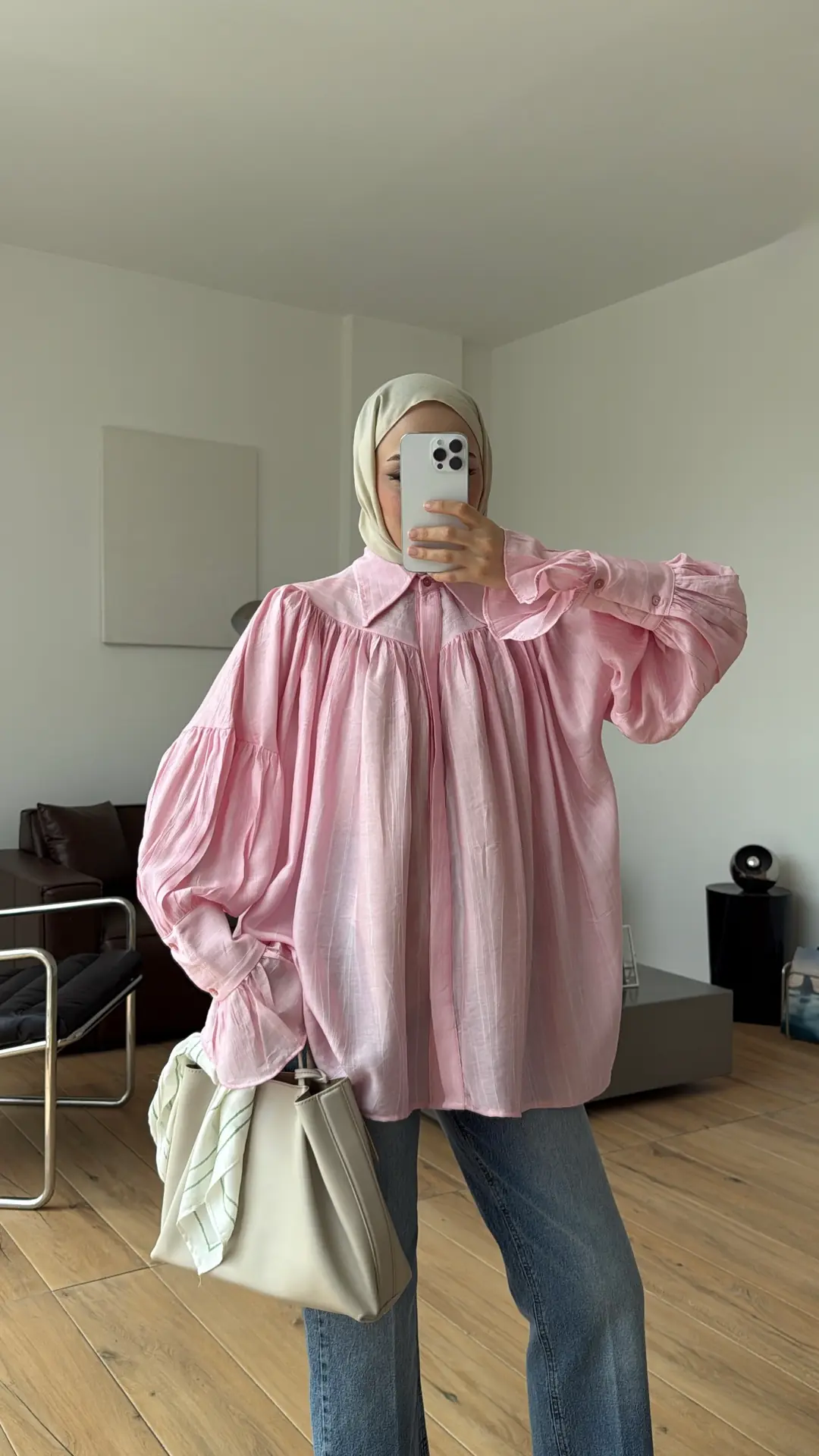Büzgülü Gömlek Pembe