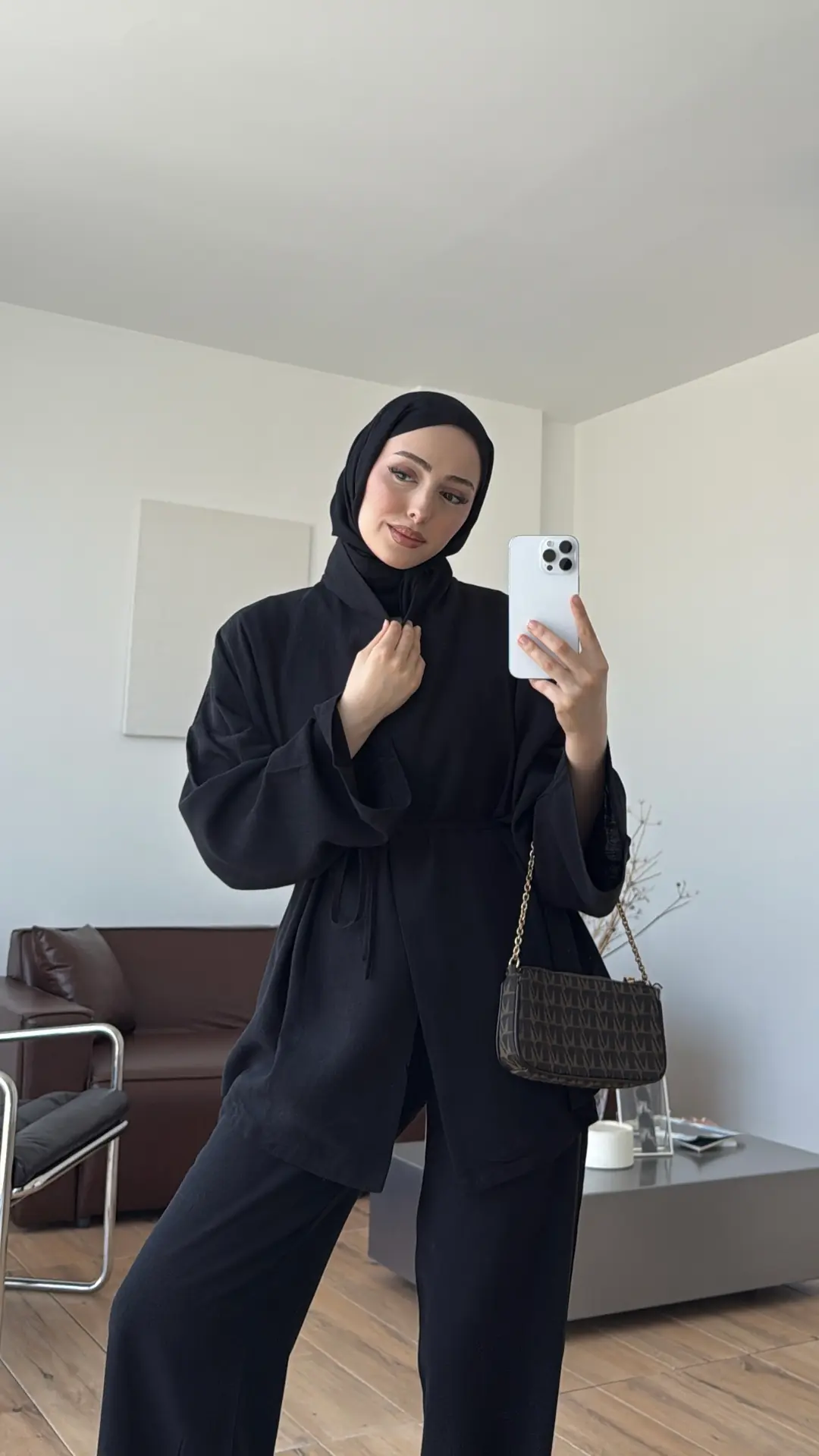 Linen Takım Siyah
