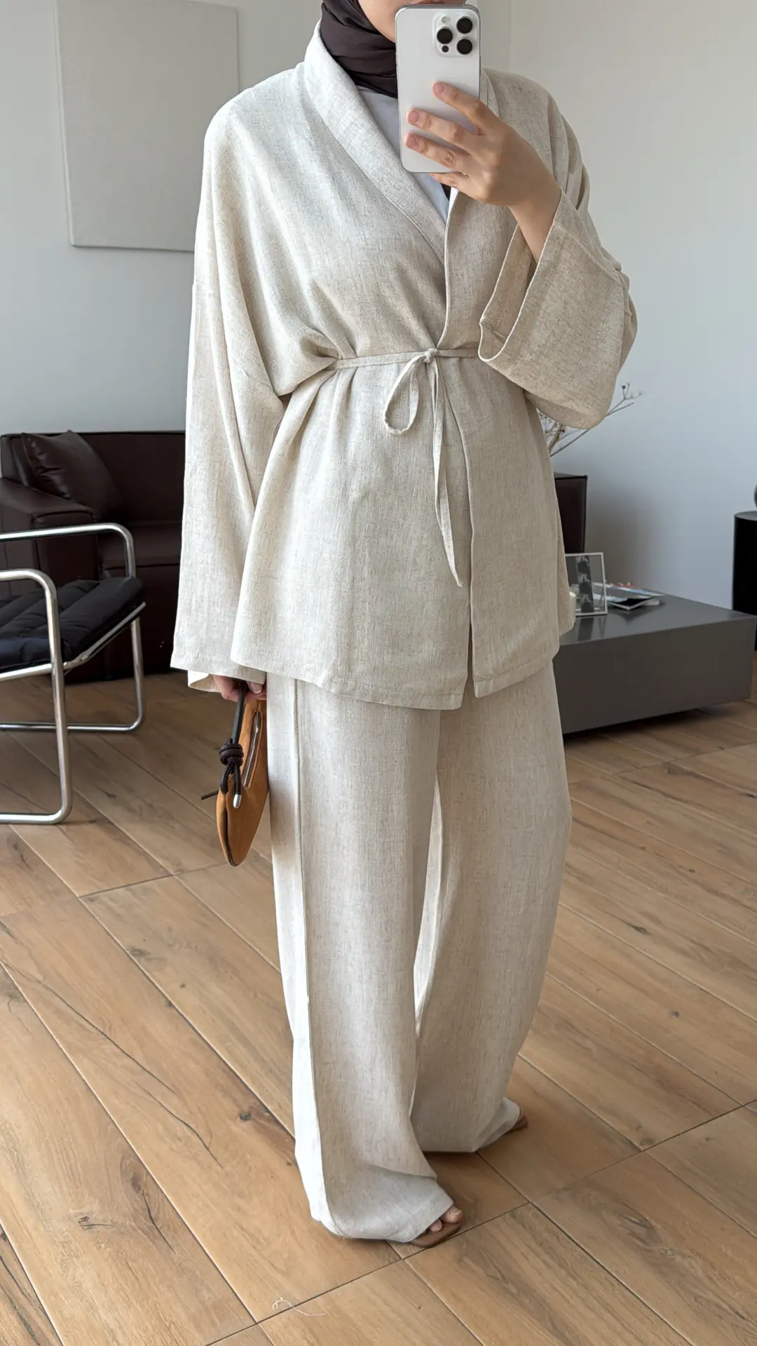 Linen Takım Natural