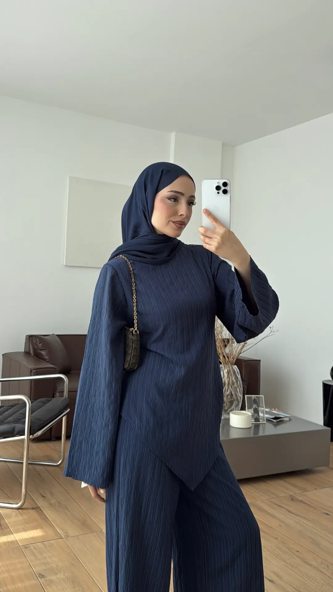 Çizgili Tunikli Takım Lacivert
