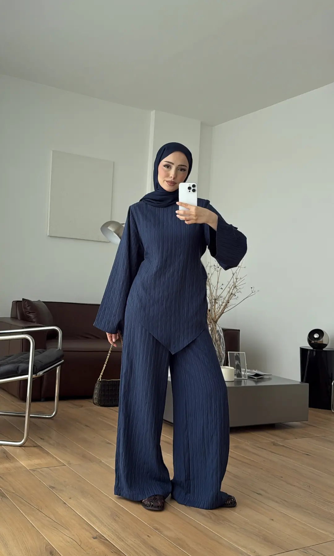 Çizgili Tunikli Takım Lacivert