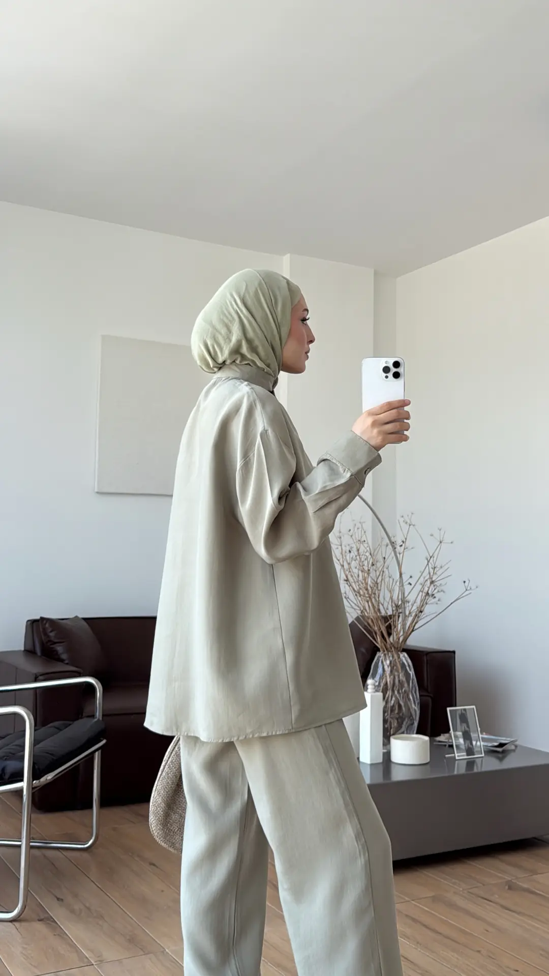 Kruvaze Detay Takım Acık Yeşil