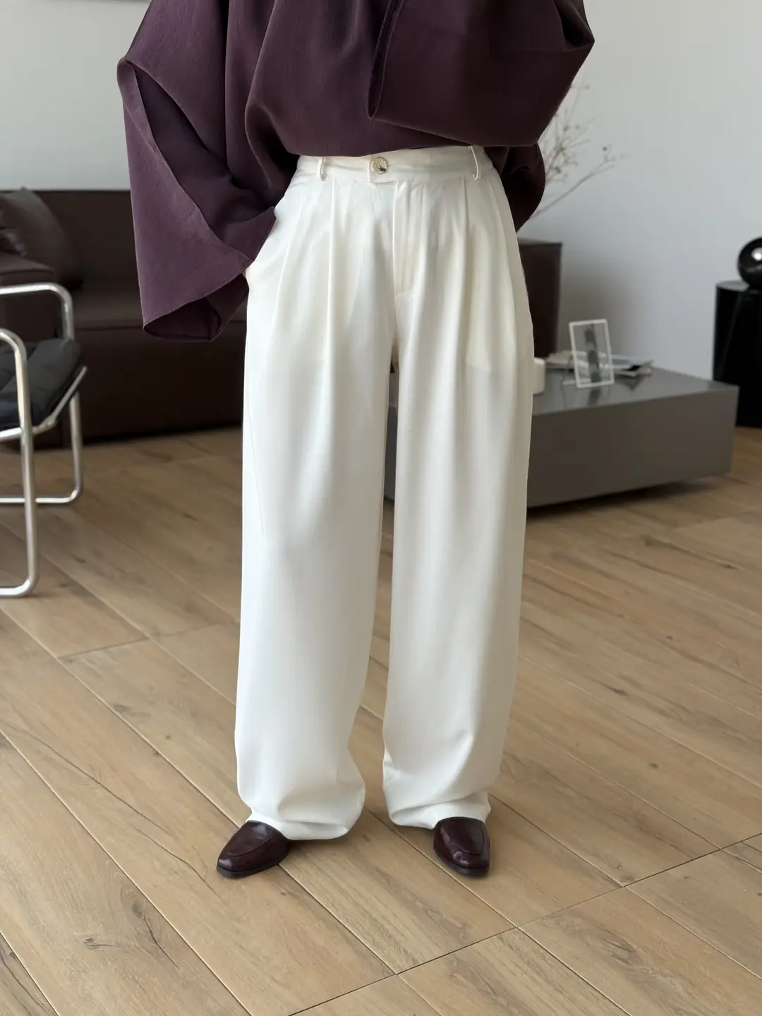 Maskülen Pantolon Ekru