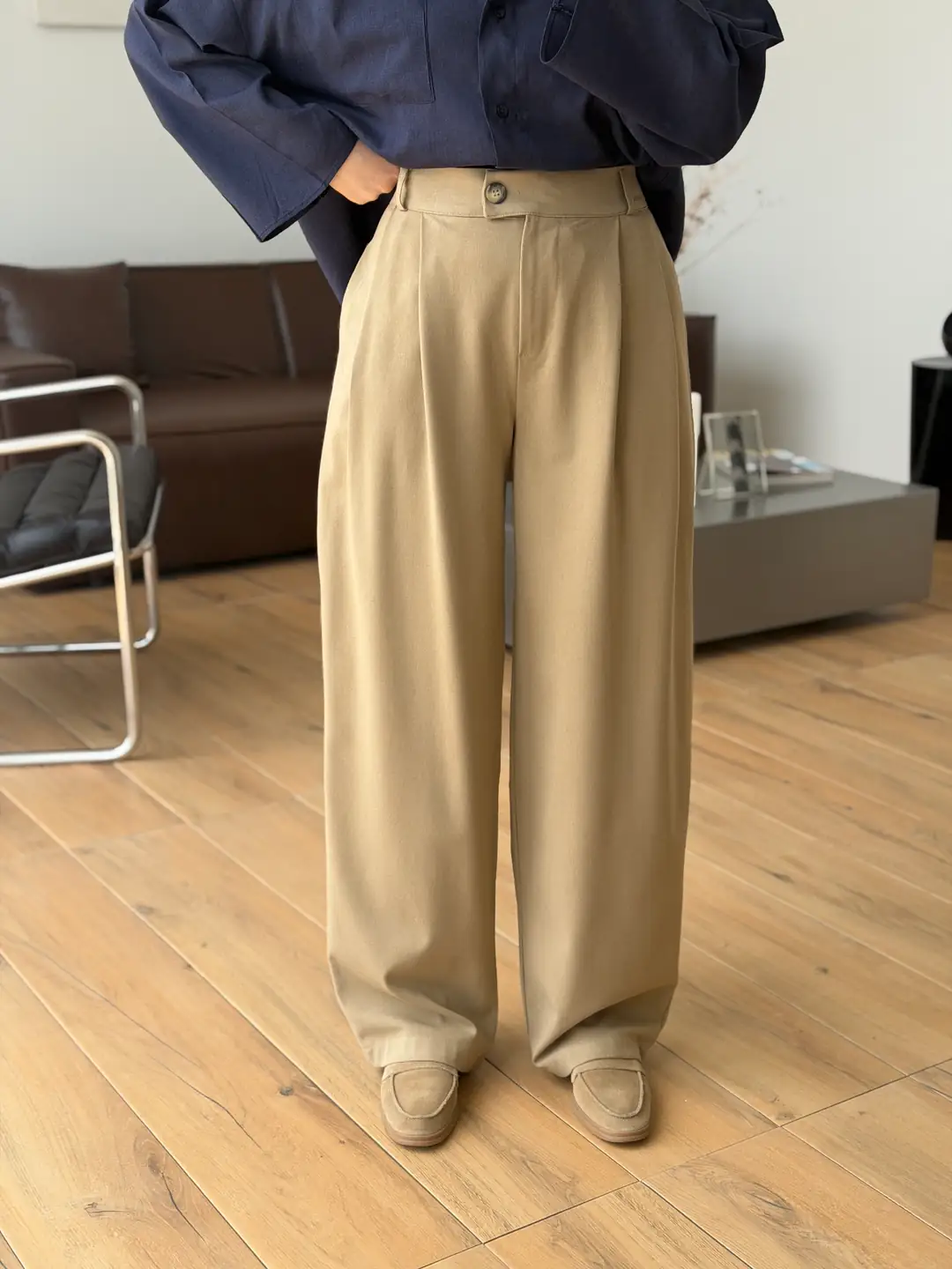 Maskülen Pantolon Camel
