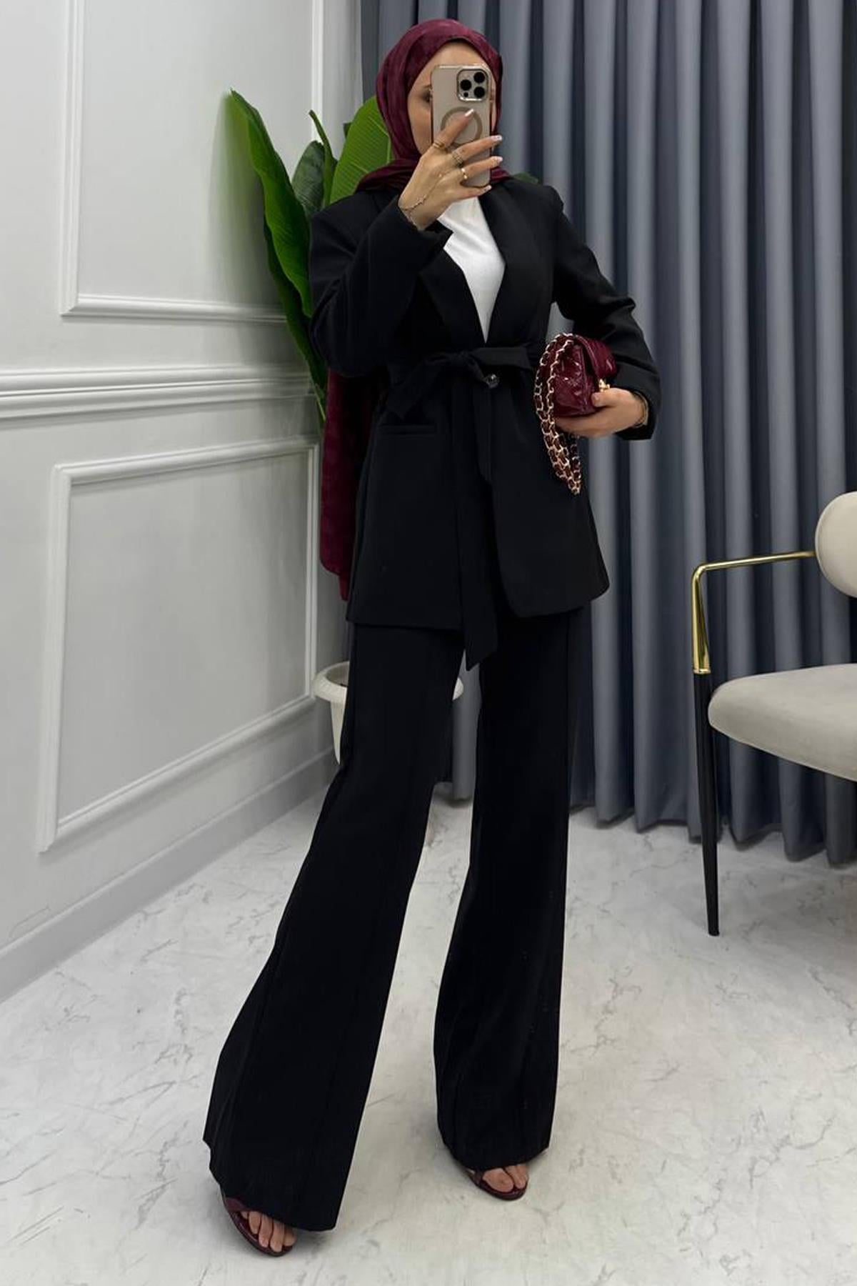 PREMİUM BLAZER TAKIM SİYAH