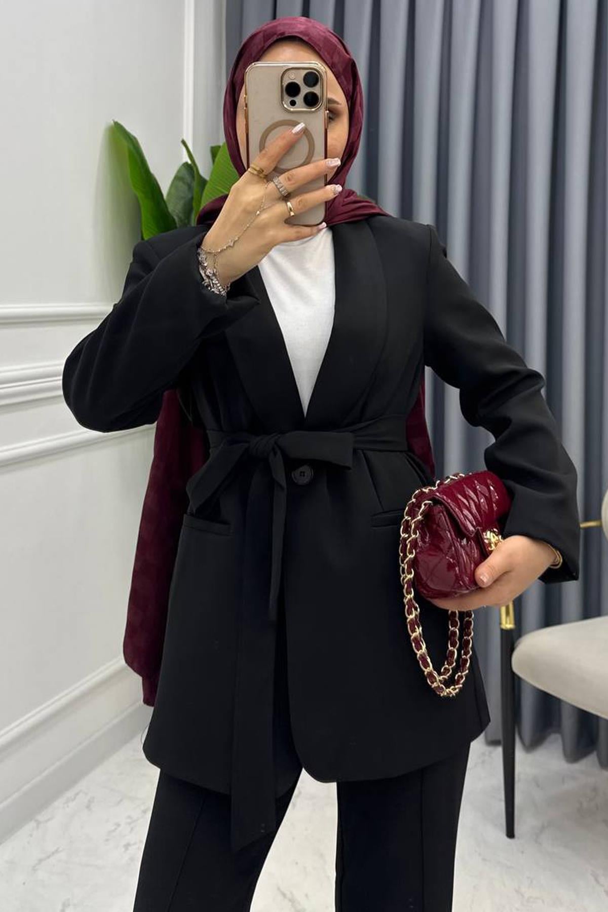 PREMİUM BLAZER TAKIM SİYAH