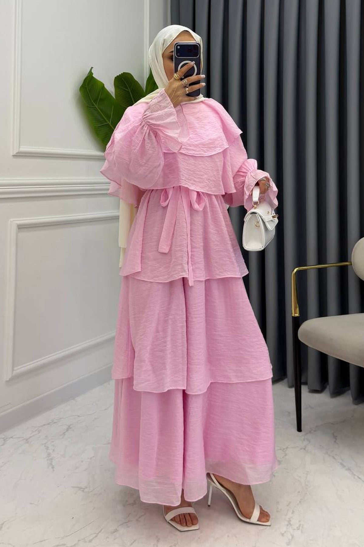 KAT KAT VUAL ELBİSE PEMBE