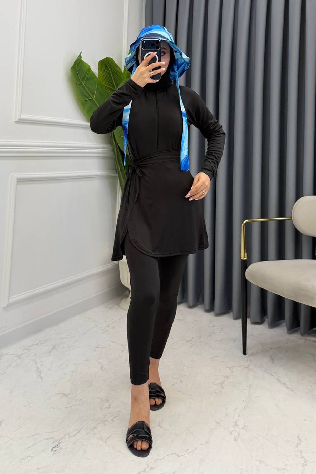 SARA 3 LÜ MAYO TAKIM SİYAH