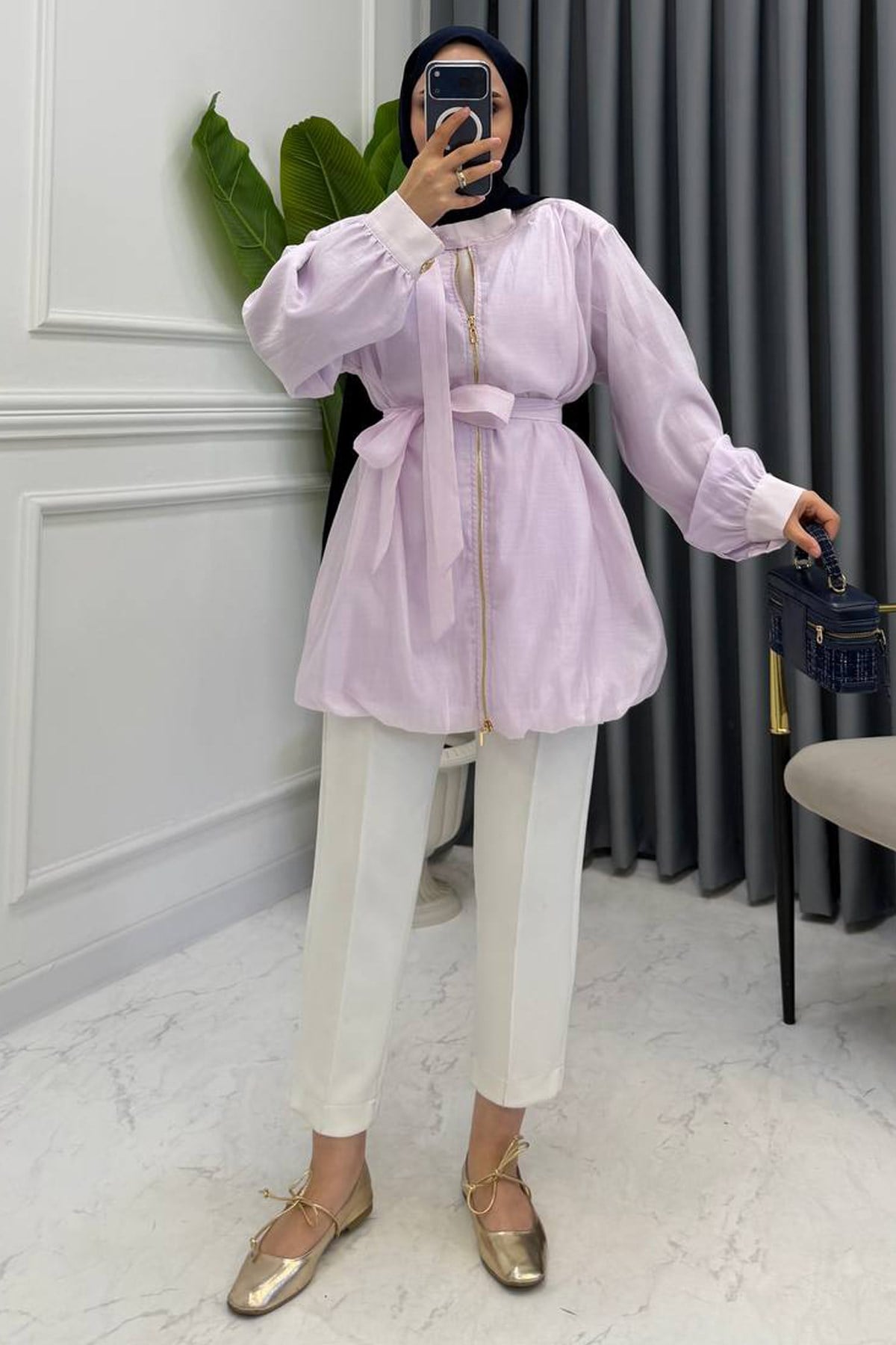 VUAL BOMBER CEKET LİLA
