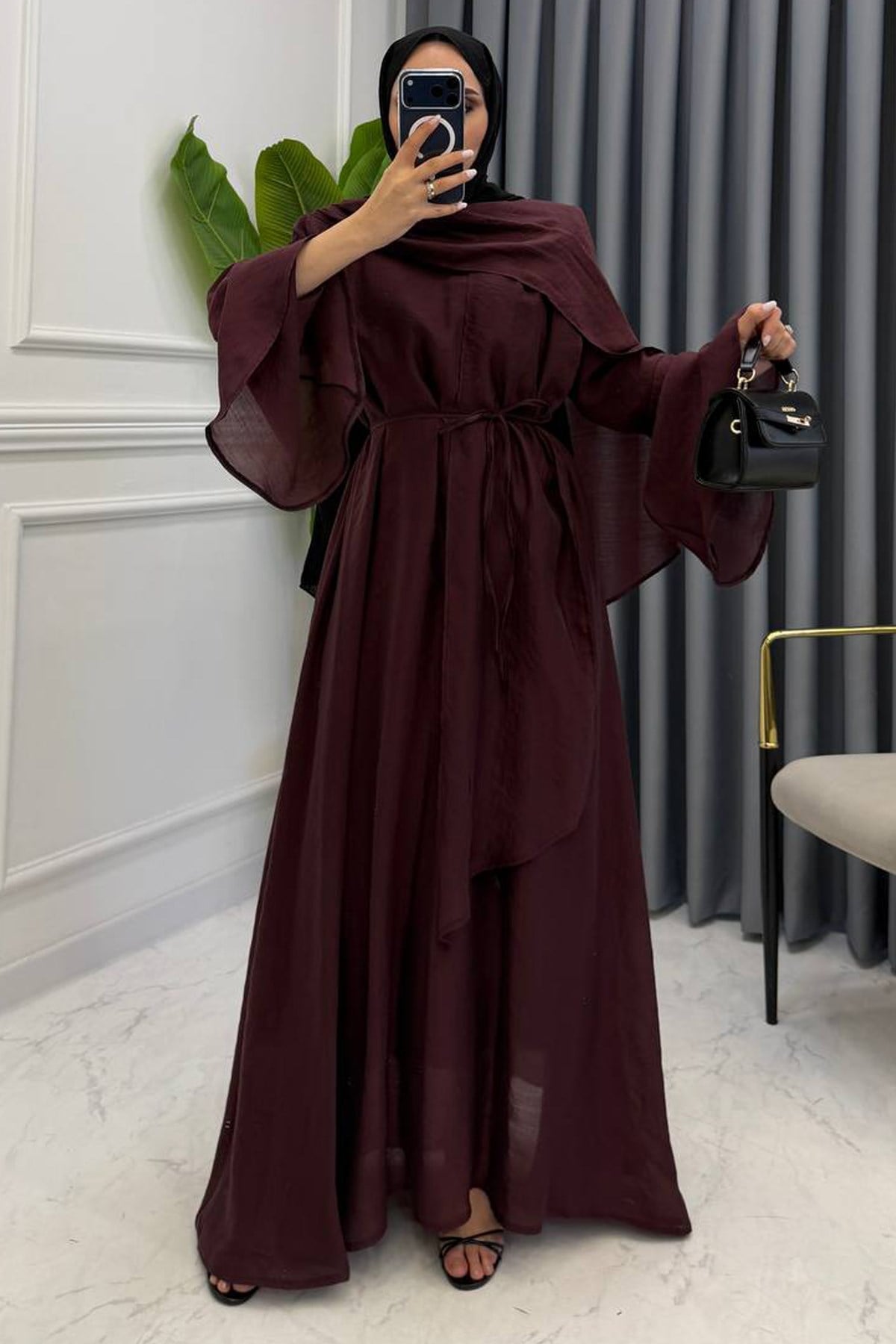 LEYİNDA ELBİSE BORDO