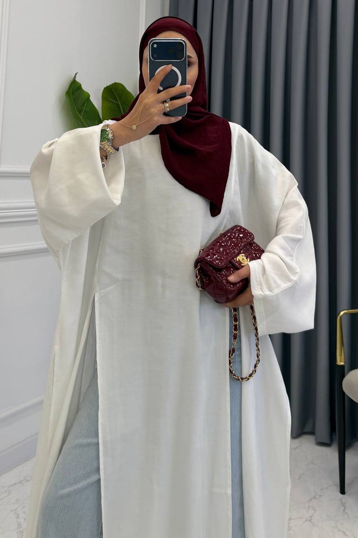 PARÇALI TUNİK BEYAZ