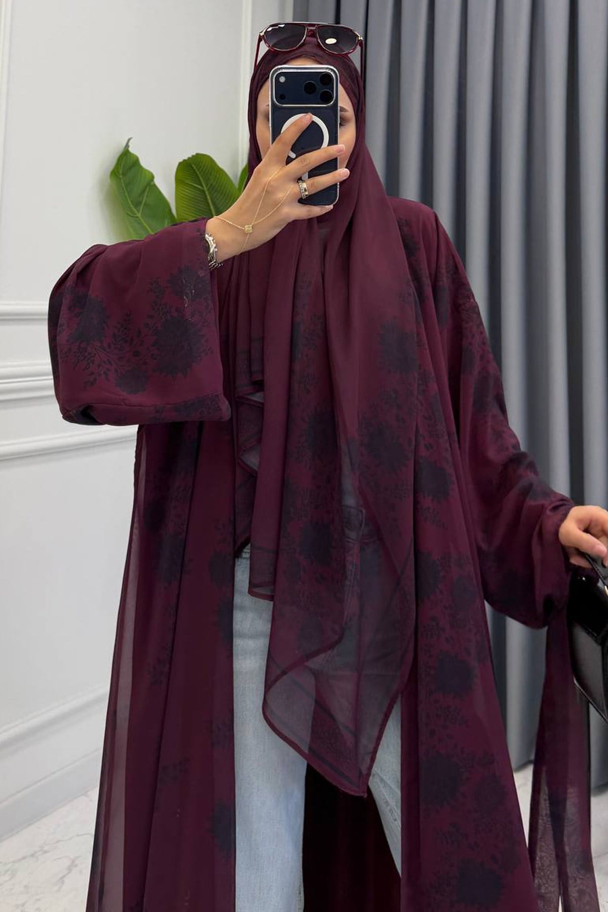 ŞALLI KİMONO BORDO
